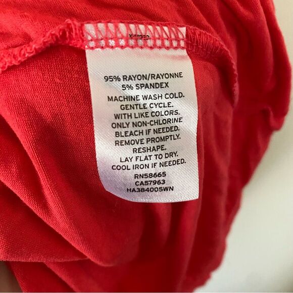 Halogen Sleeveless Split Back Lightweight Tank Coral Red Size 3x - Picture 5 of 8